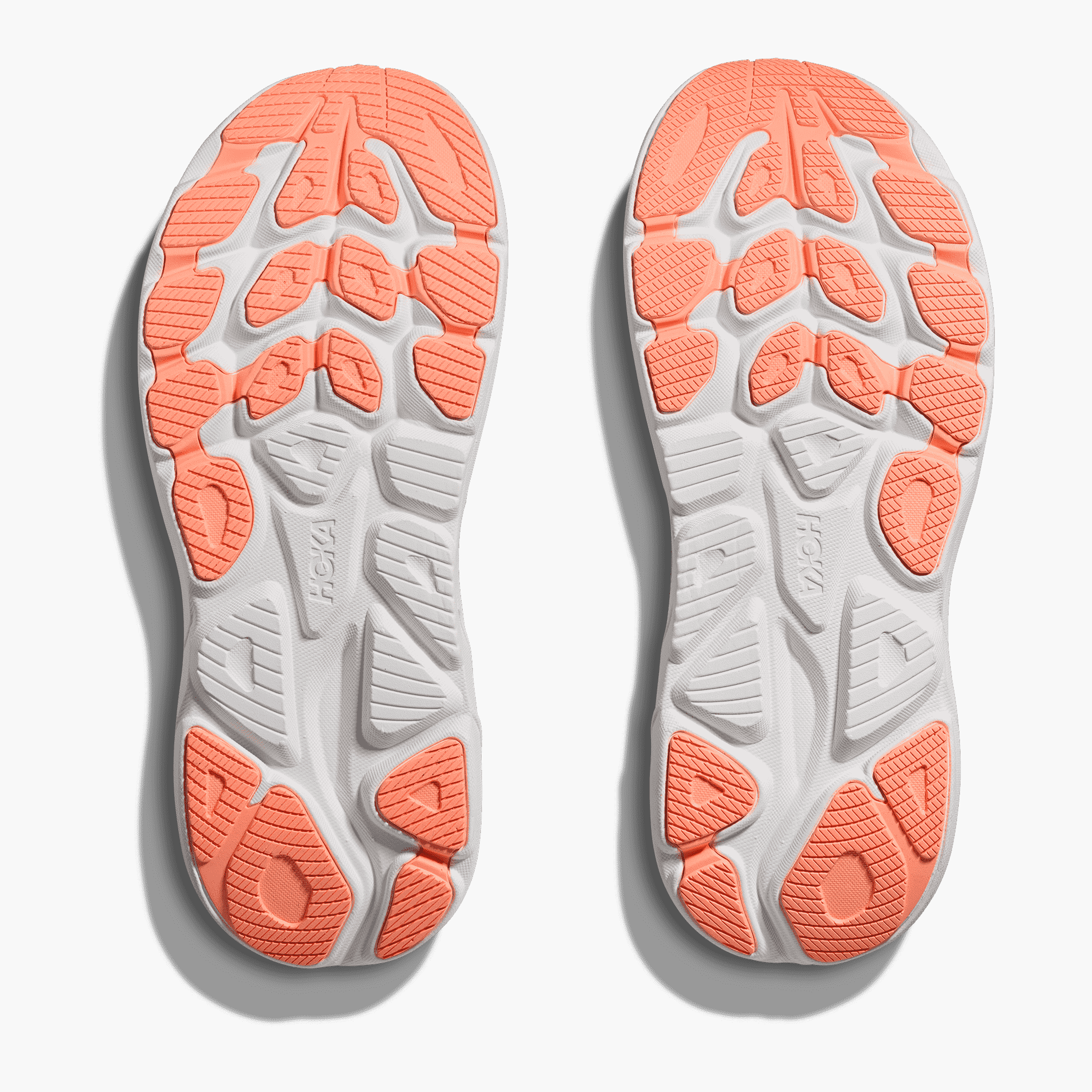 Sole angle shot of Women's Clifton 10 in Lilac Cream  /  Tangerine Glow