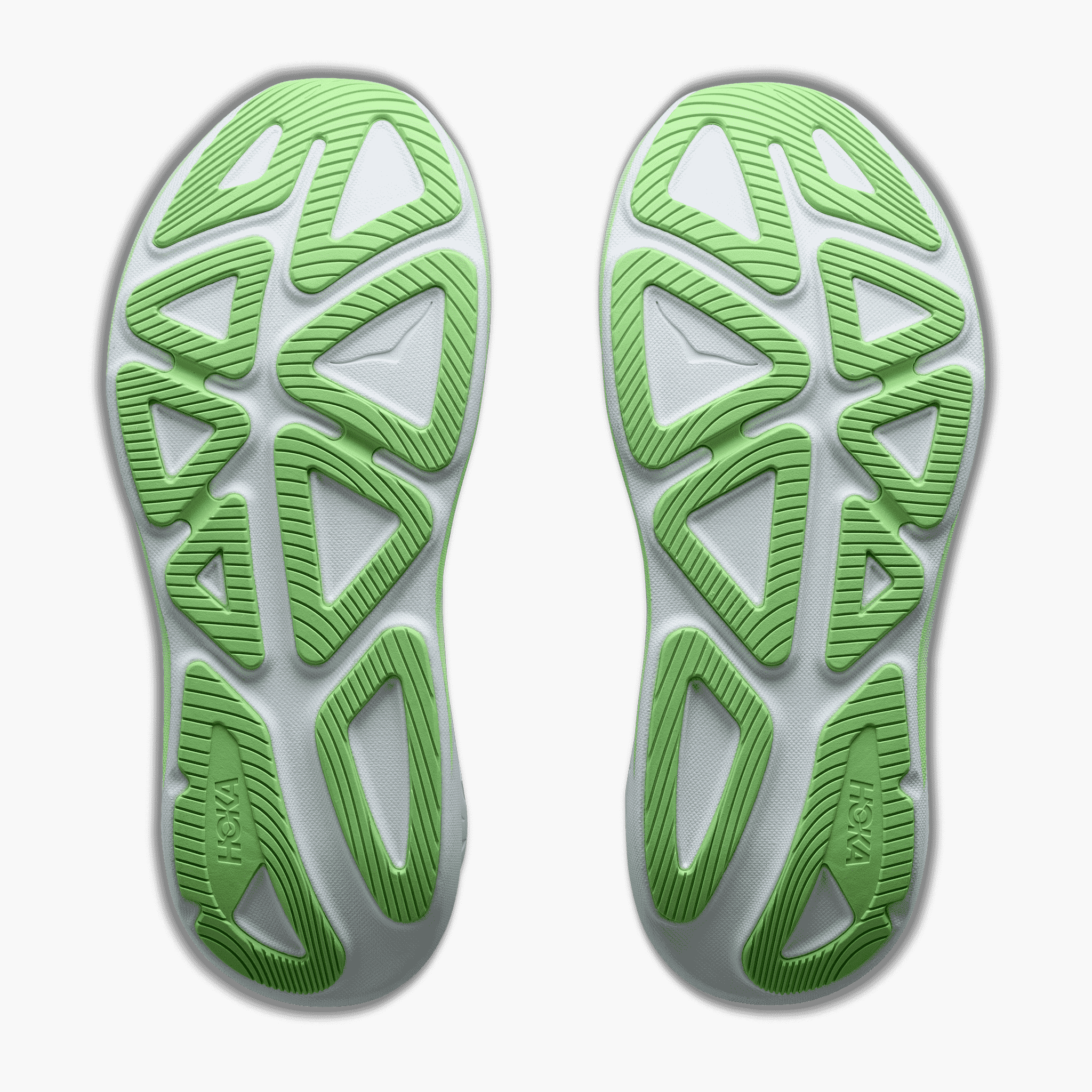 Sole angle shot of Women's Clifton Pro in Cosmic Grey  /  Neon Yuzu
