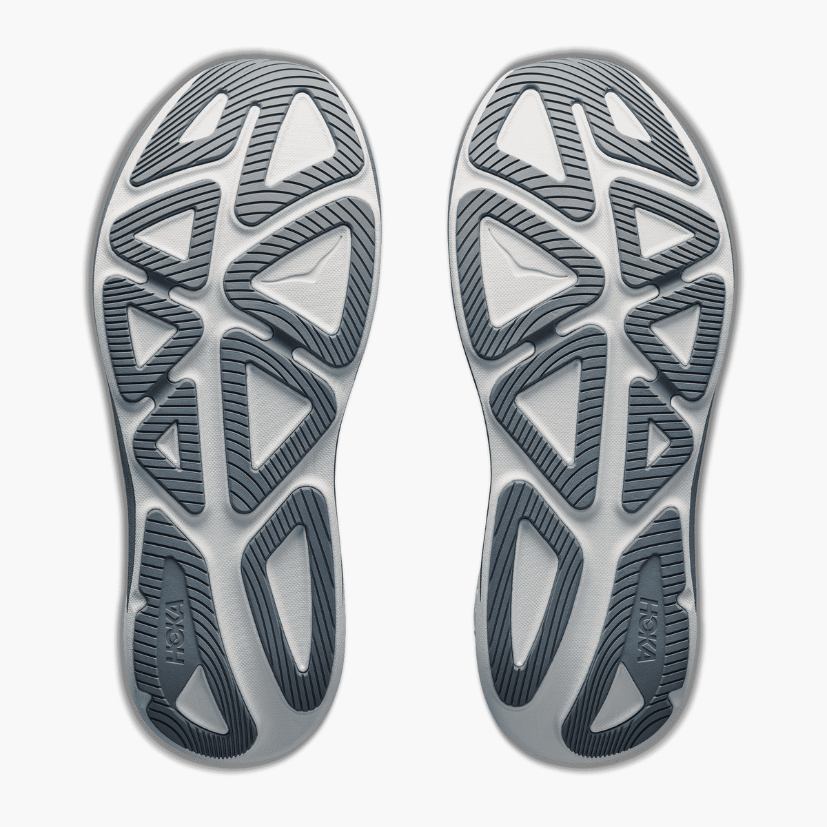 Sole angle shot of Men's Clifton Pro in Mineral Blue  /  Sprouted Green