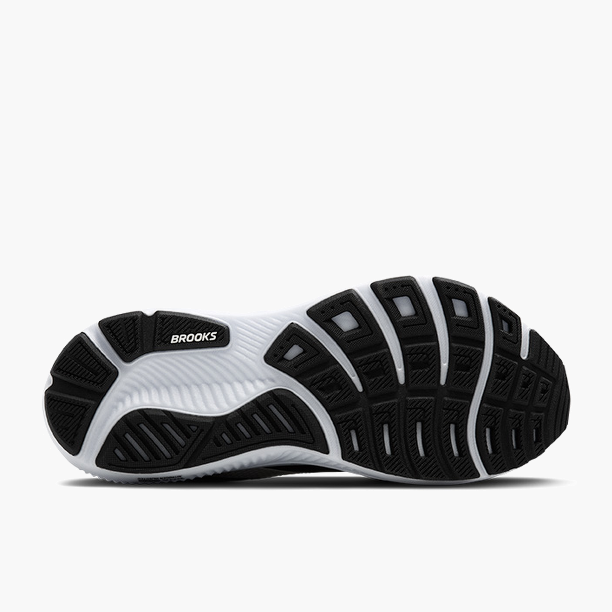 Sole angle shot of Women's Ghost 17 in Black / Grey / White