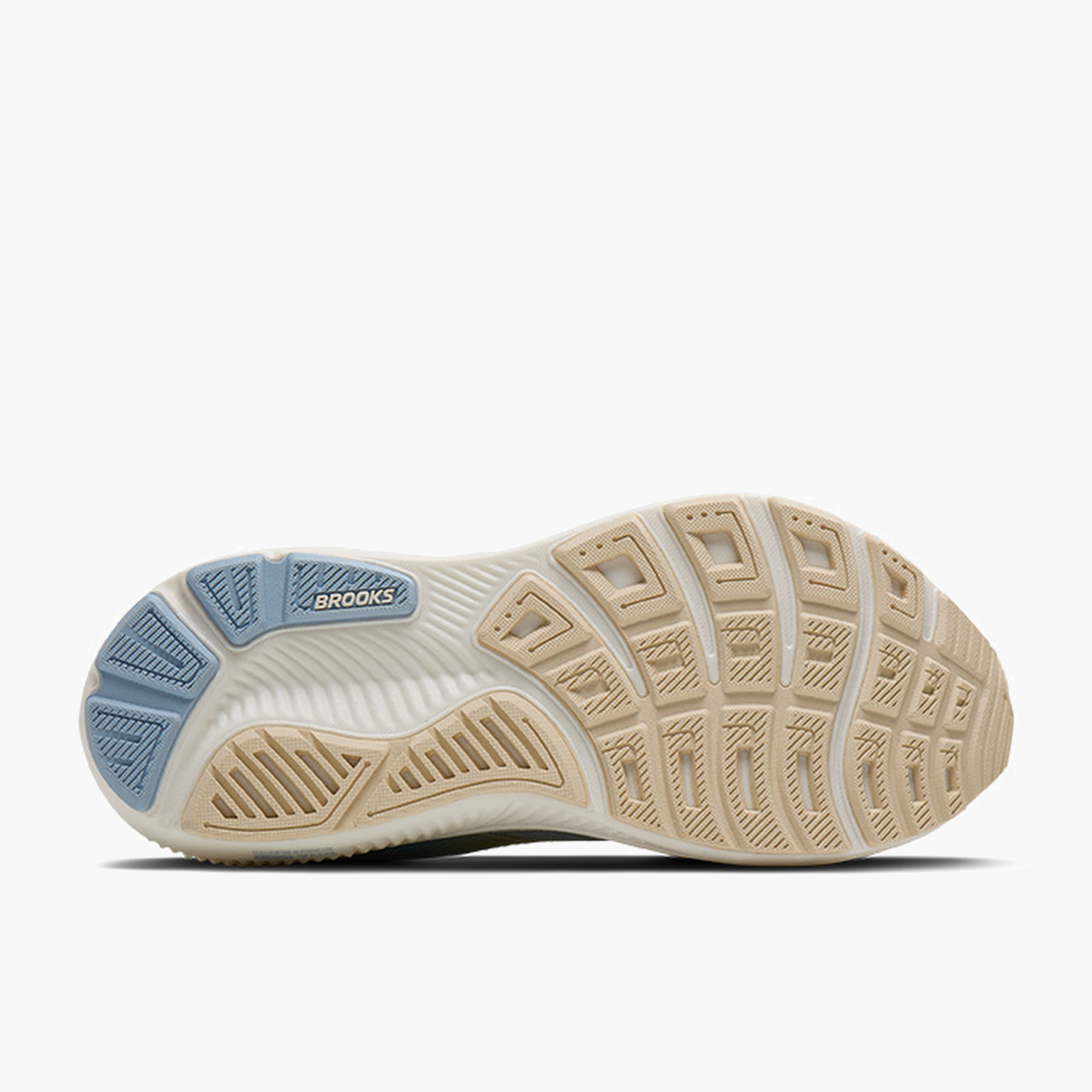 Sole angle shot of Women's Ghost 17 in Skyway / Coconut / Sand