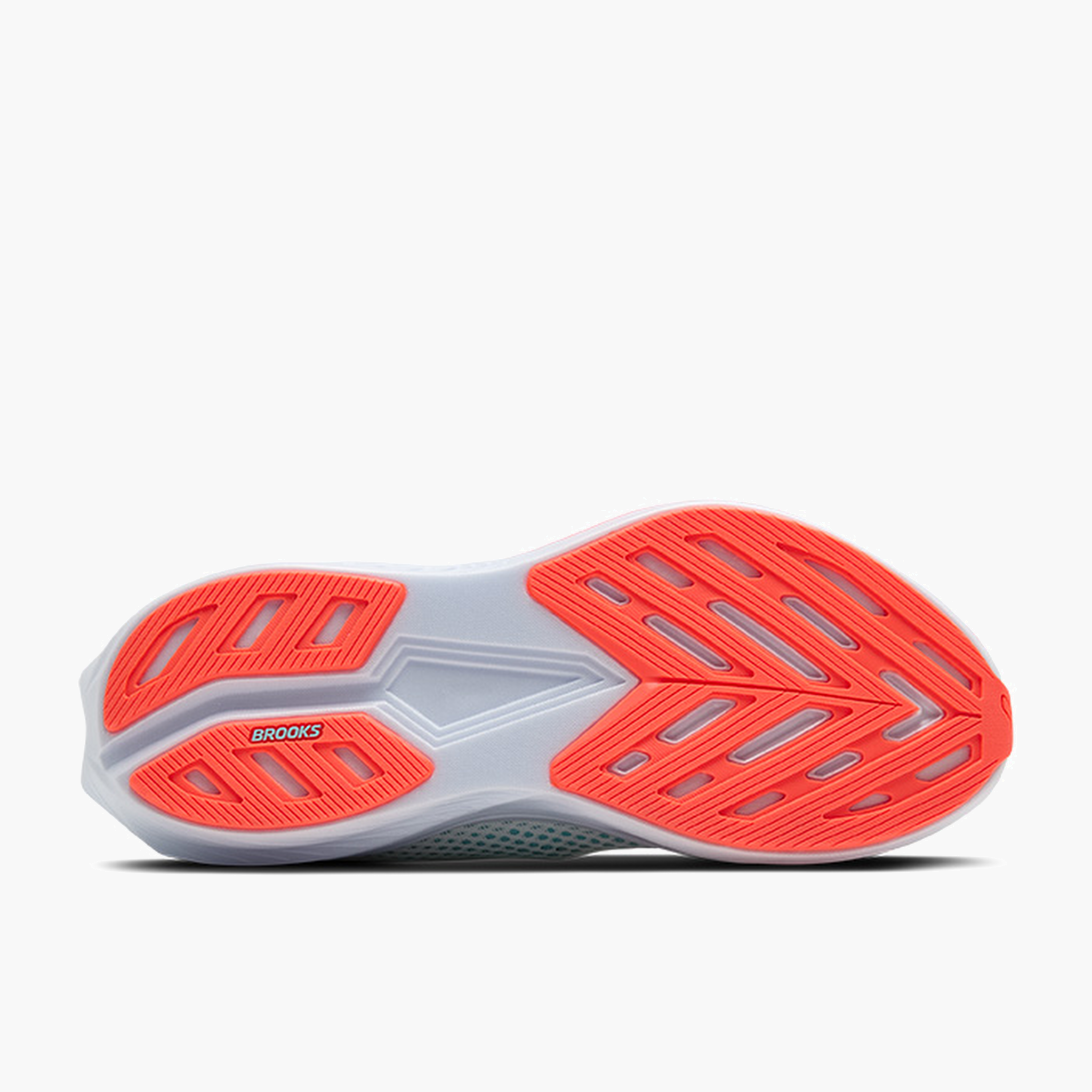 Sole angle shot of Women's Hyperion 3 in White / Pink Clay / Atomizer