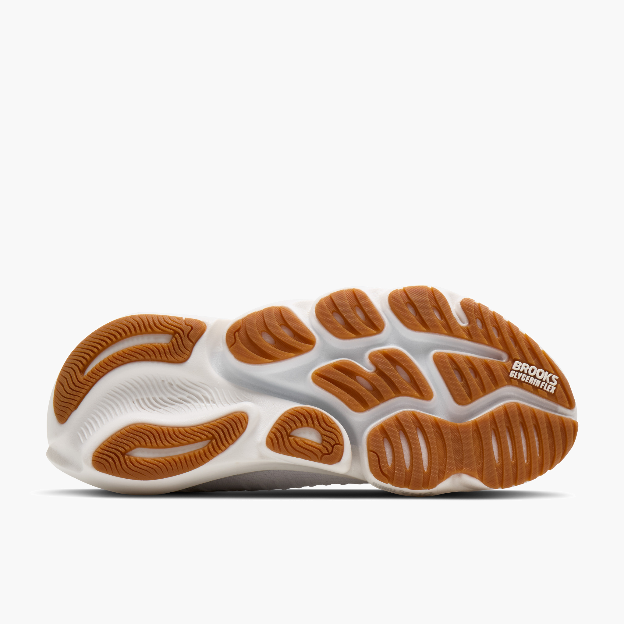 Sole angle shot of Women's Glycerin Flex in White / Black / Gum