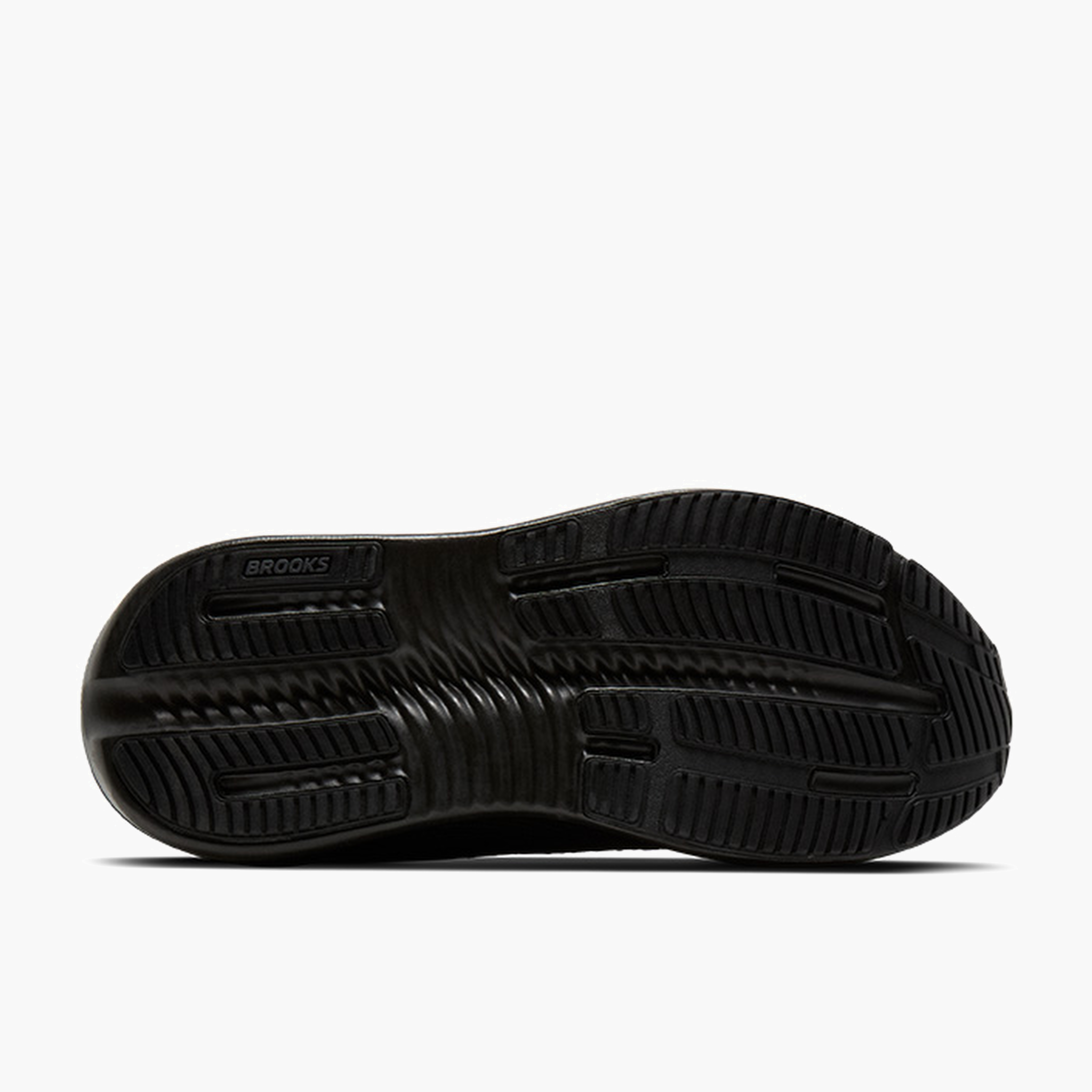 Sole angle shot of Women's Ghost Max 4 in Black / Black / Rose Gold