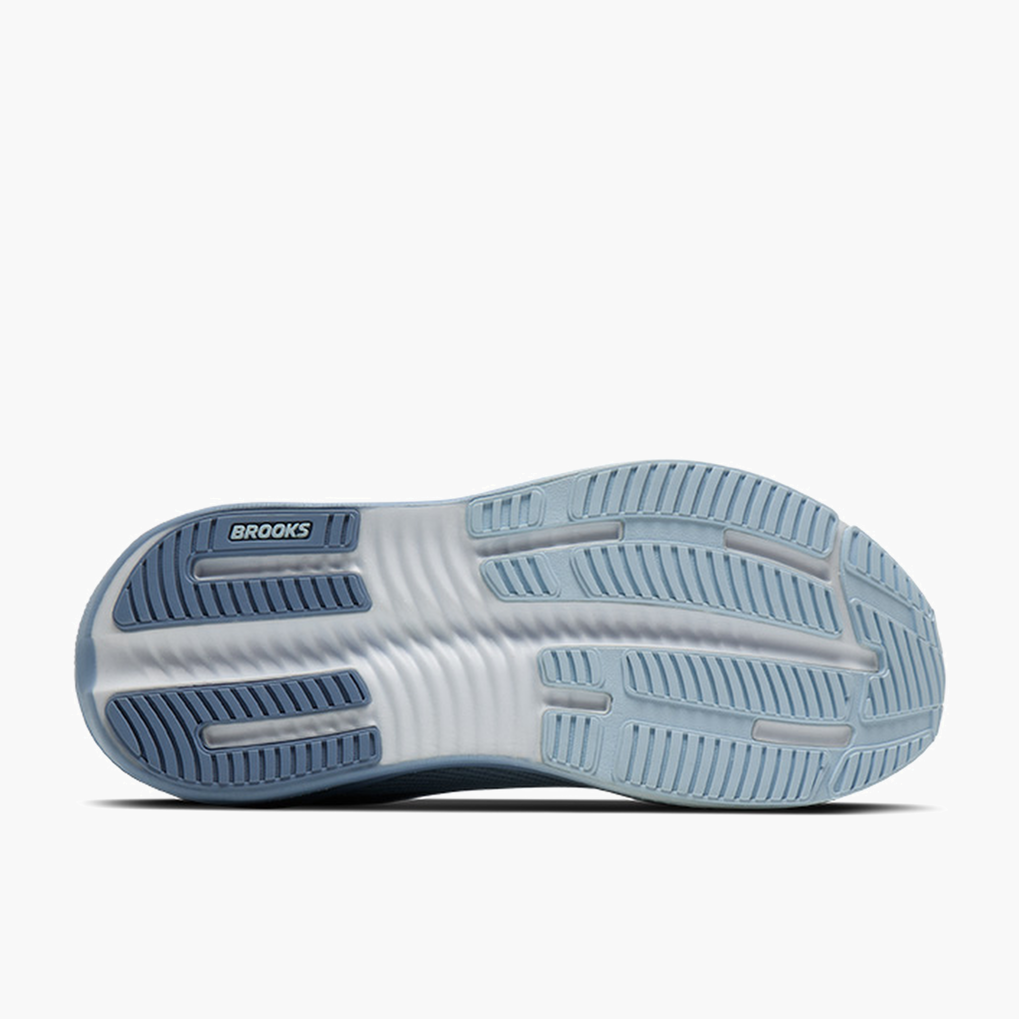Sole angle shot of Women's Ghost Max 4 in Blue / Blue / Chrome