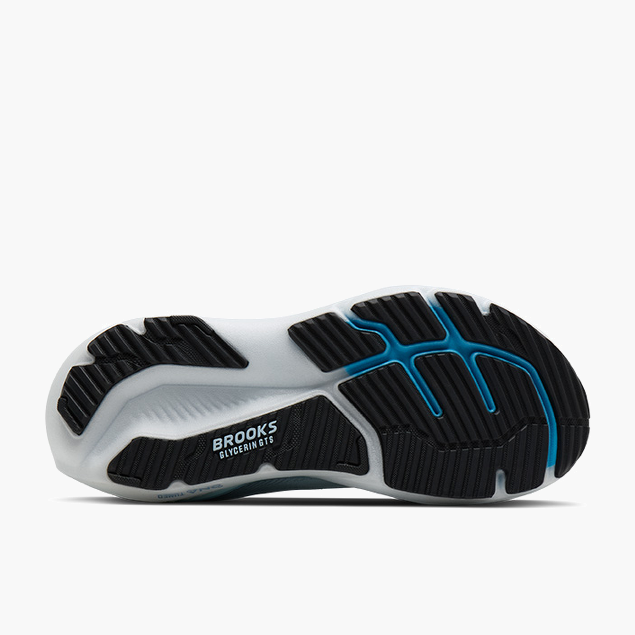 Sole angle shot of Women's Glycerin GTS 23 in Nantucketbreeze / Rain / Clear