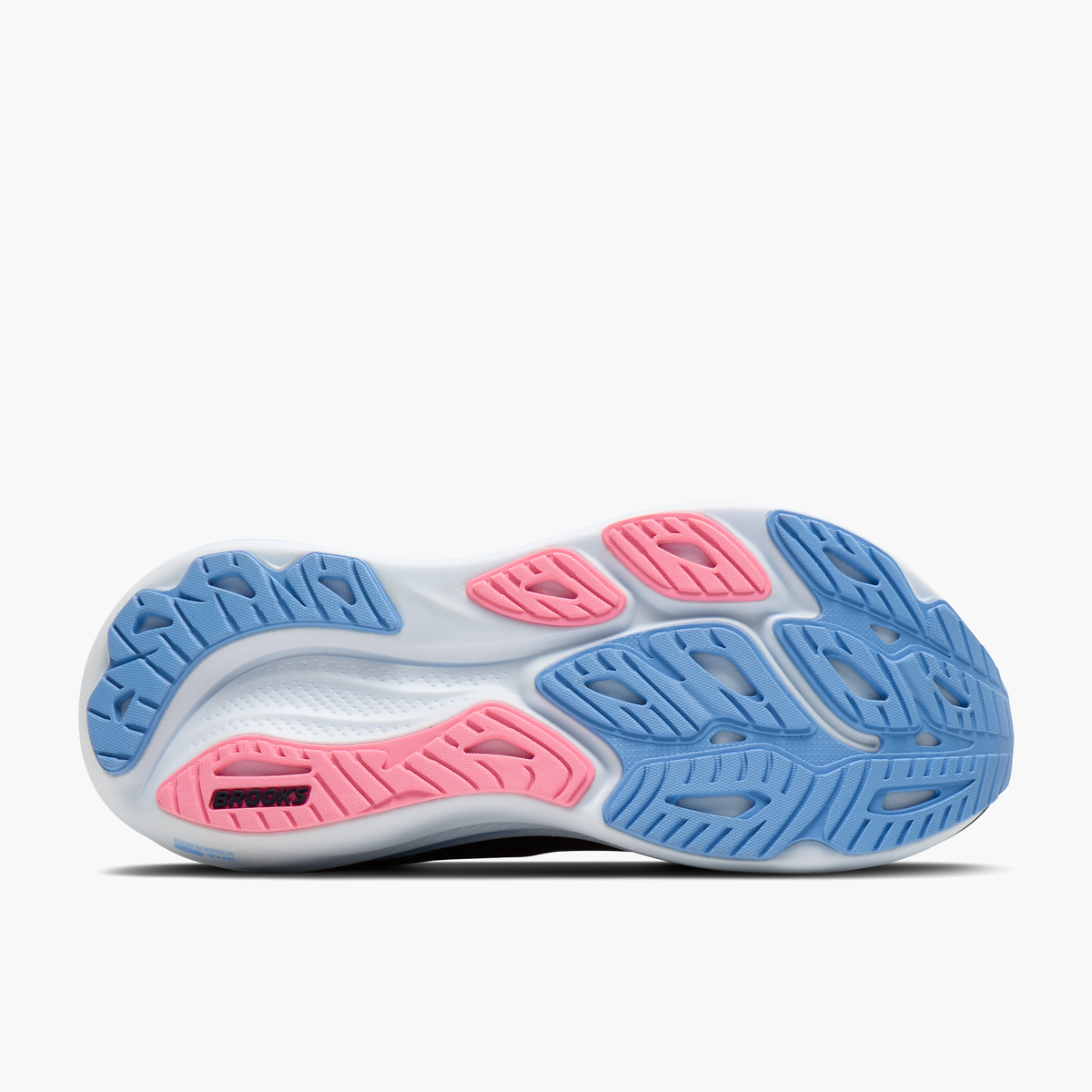Sole angle shot of Women's Adrenaline GTS 26 in Navy / Cornflower / Pink