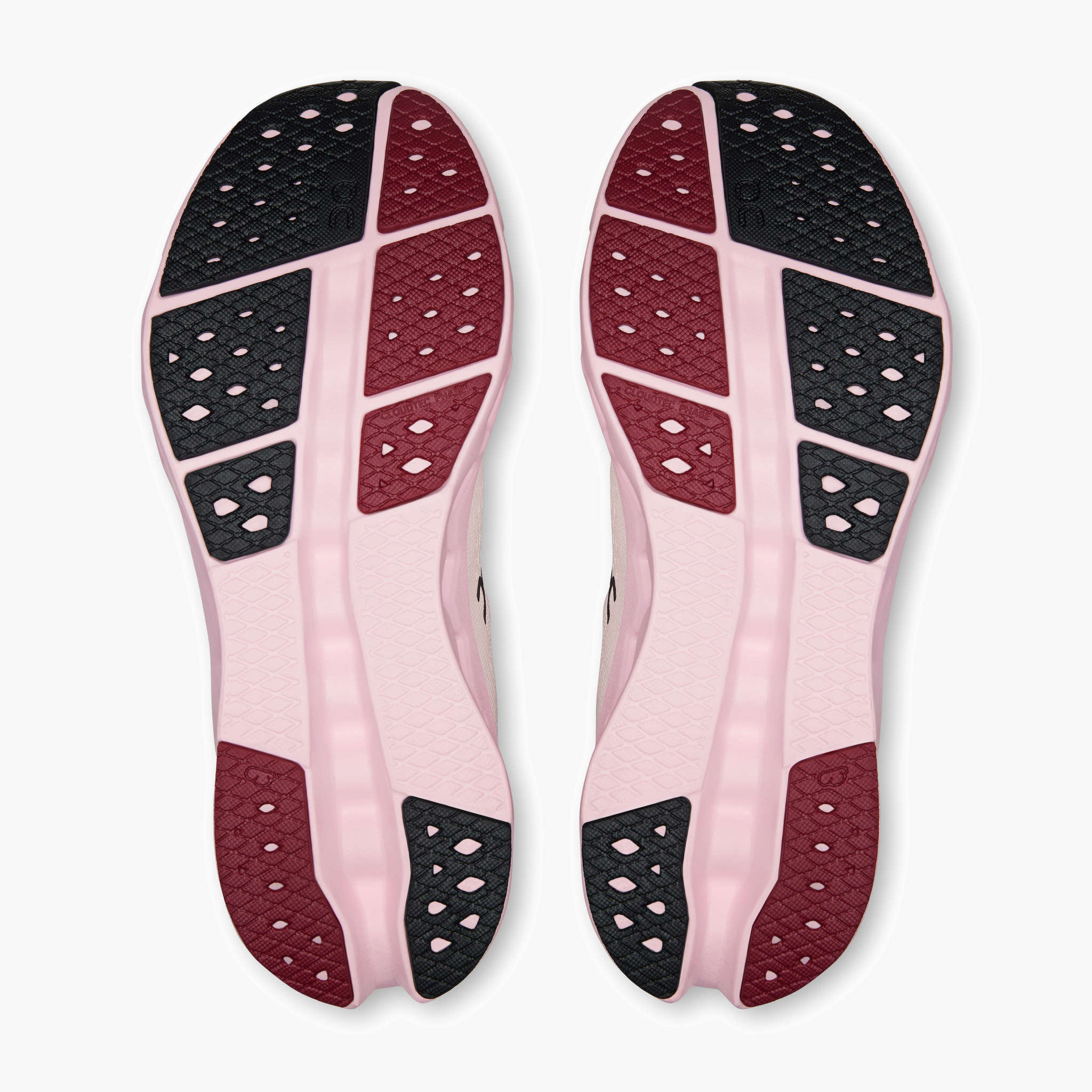 Sole angle shot of Women's Cloudsurfer 2 in Ivory | Peony