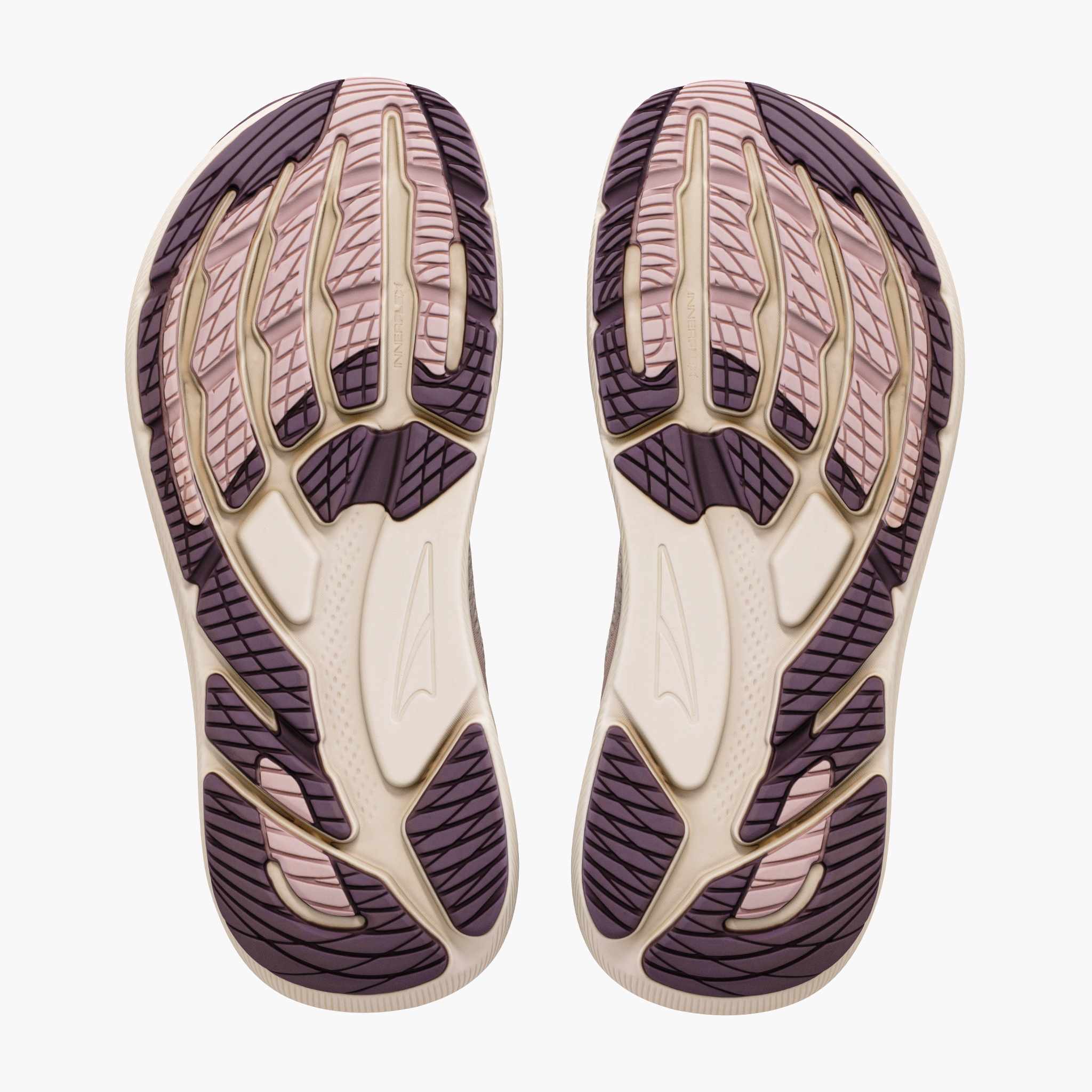 Sole angle shot of Women's FWD Via 2 in Whisper Pink / Rose Gold