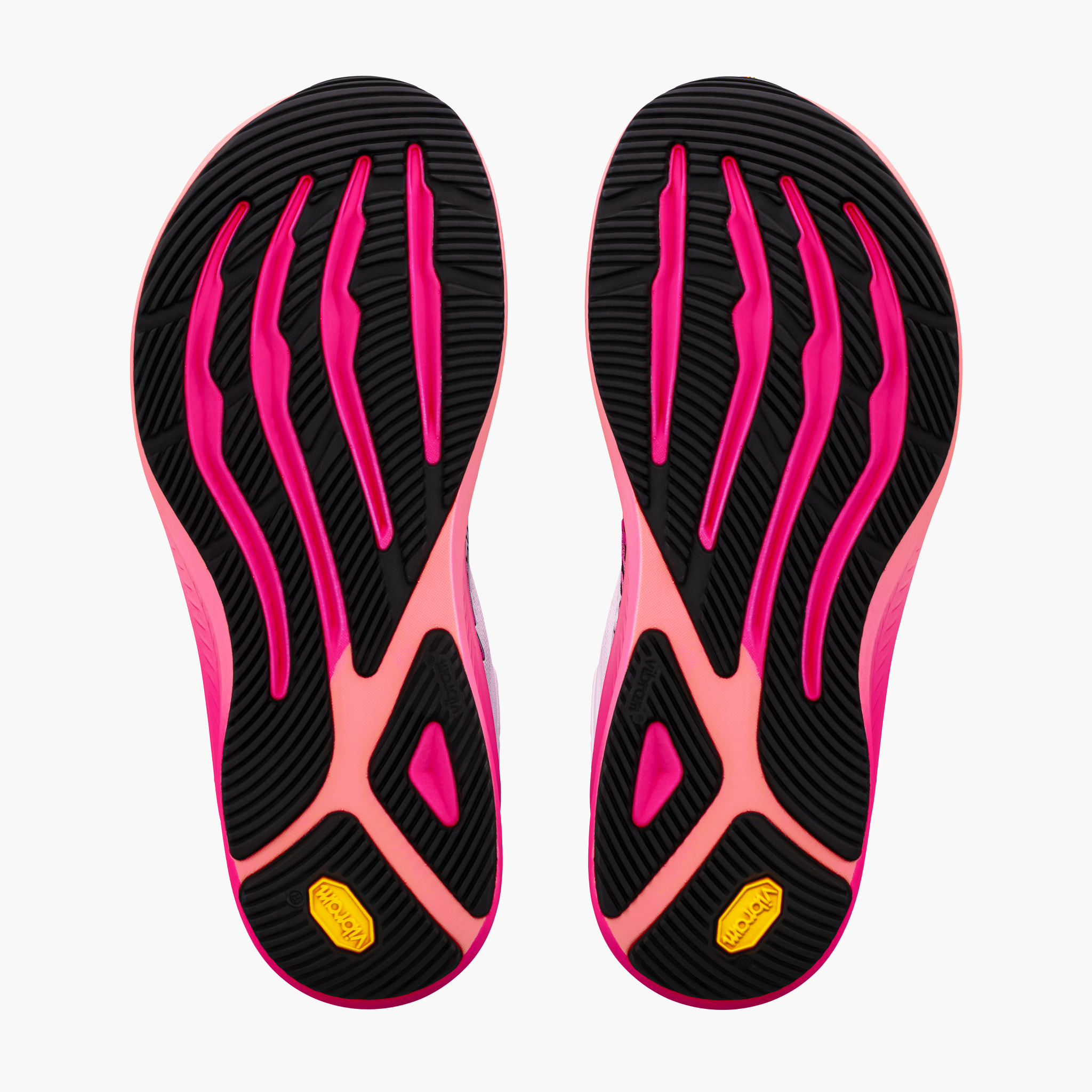Sole angle shot of Women's Torin 9 in Coconut Cream / Pink Glow