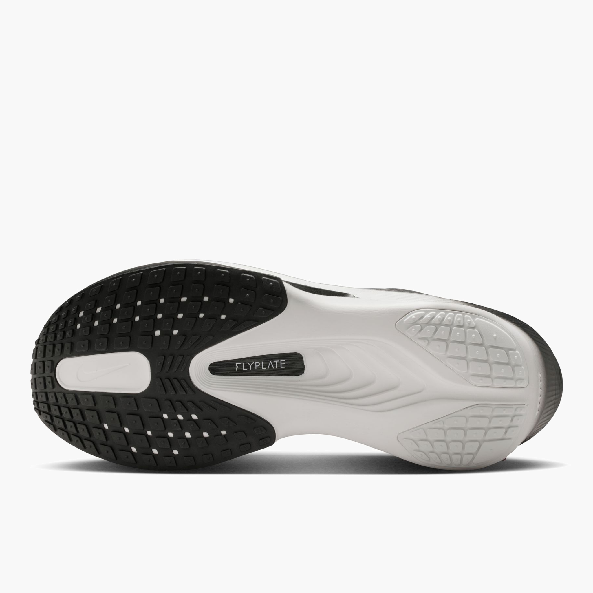 Sole angle shot of Men's Zoom Fly 6 in Black / White-Lt Smoke Grey