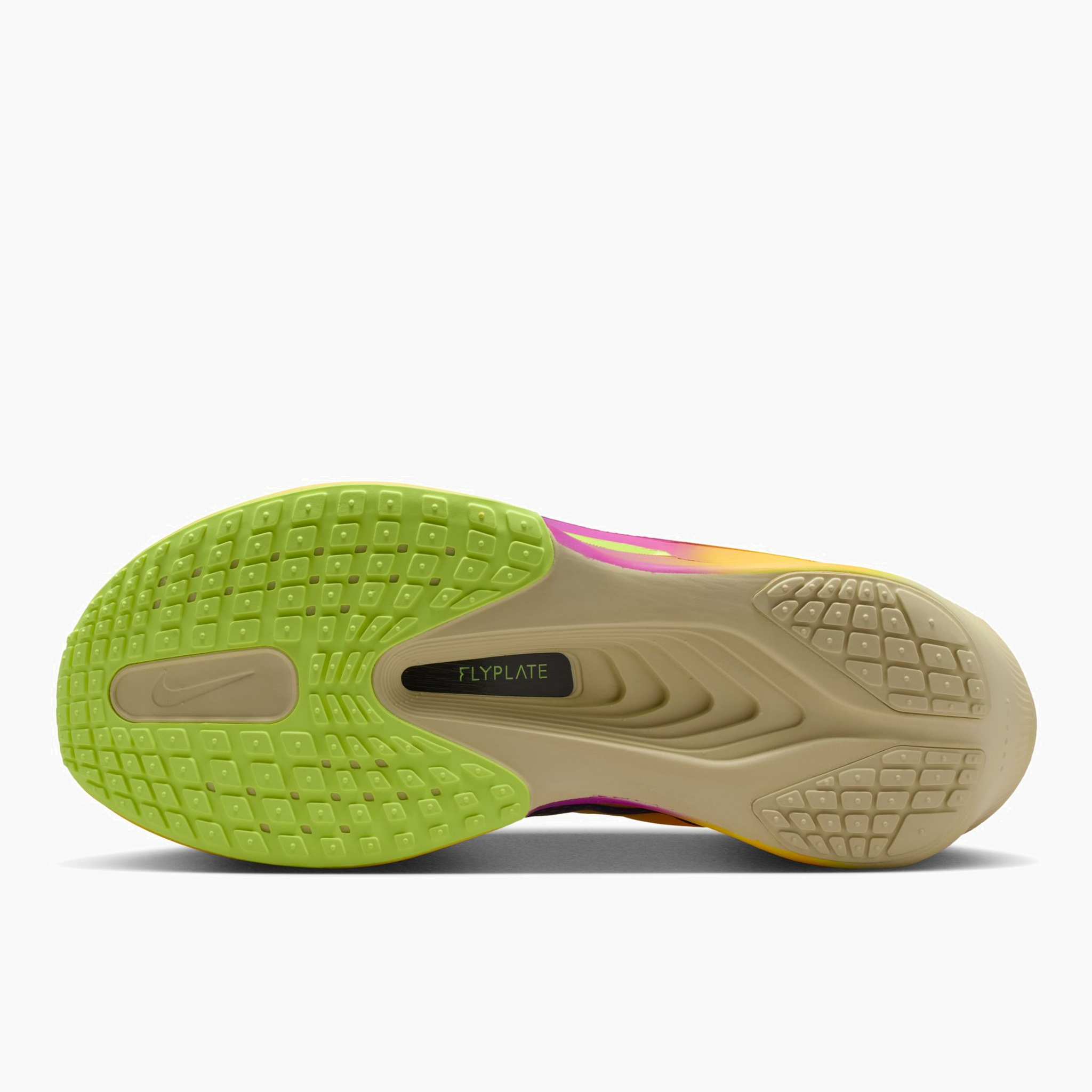 Sole angle shot of Men's Zoom Fly 6 in Citron Pulse / Indigo Burst-Volt Ice