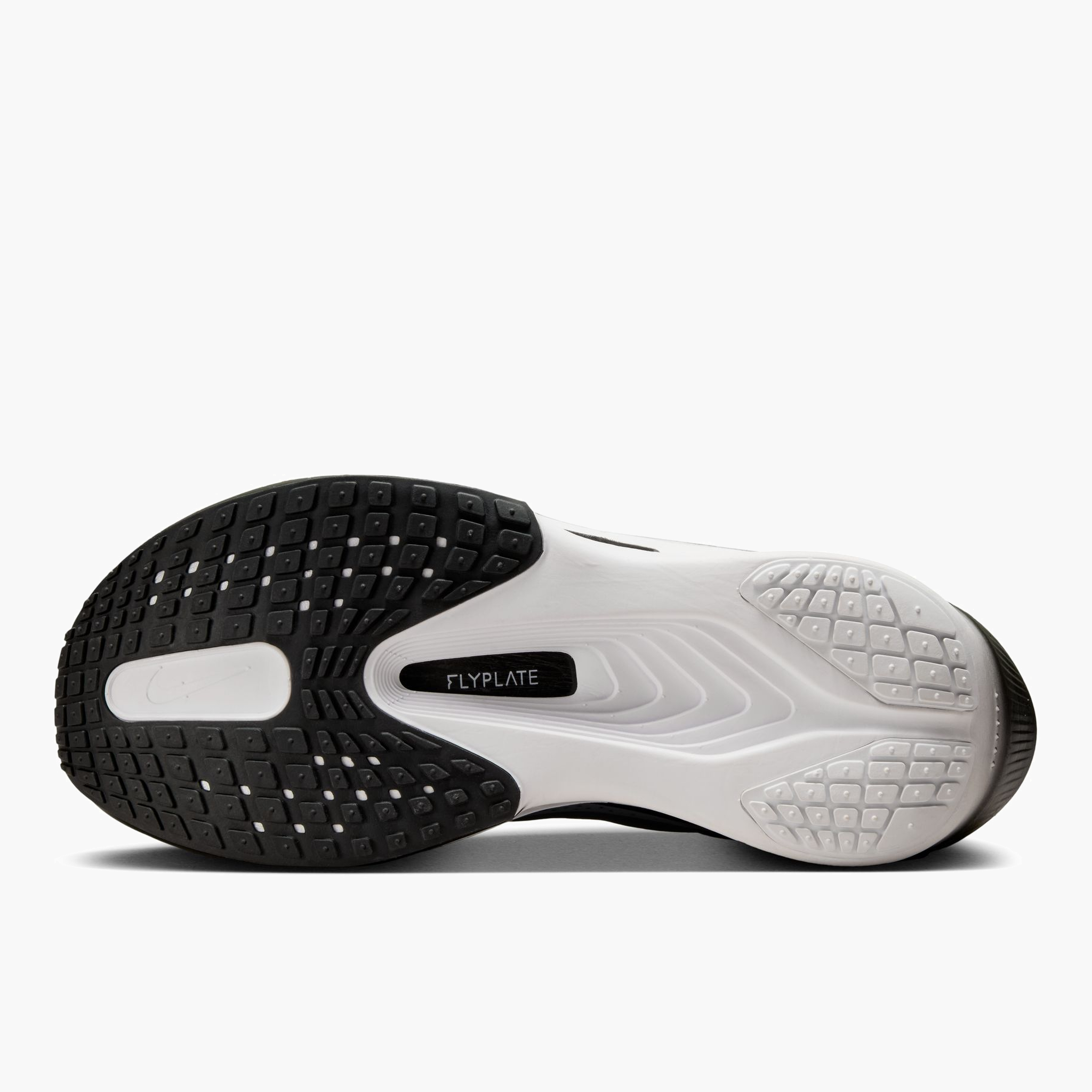 Sole angle shot of Women's Zoom Fly 6 in Black / White-Lt Smoke Grey