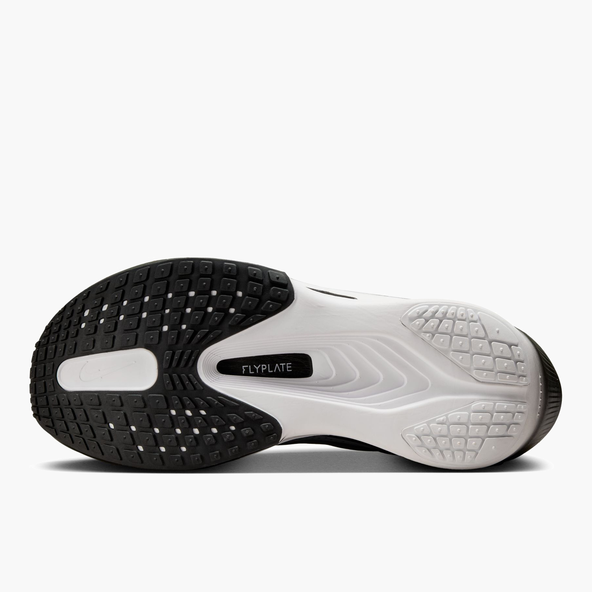 Sole angle shot of Women's Zoom Fly 6 in Black / White-Lt Smoke Grey