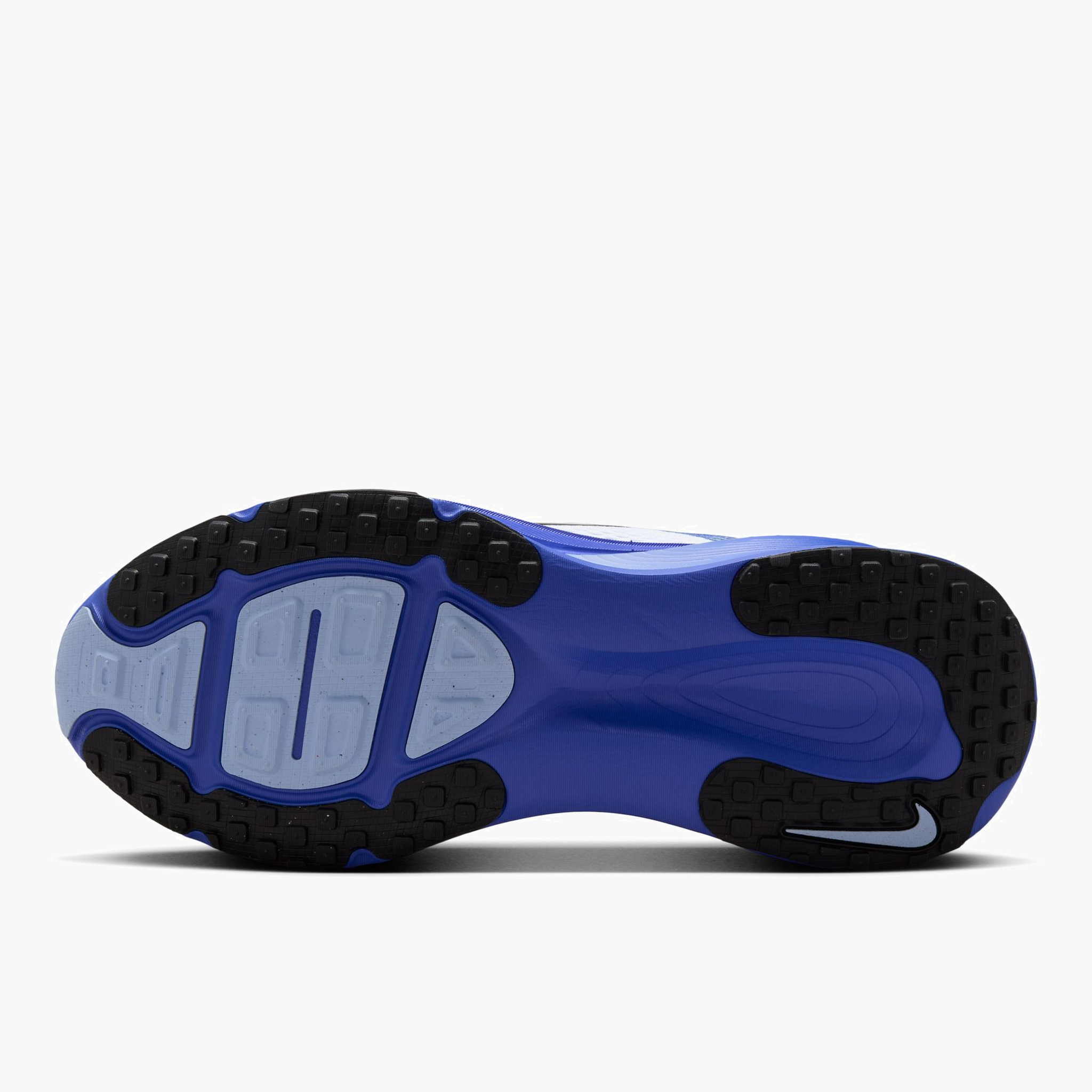 Sole angle shot of Men's Vomero 18 in White / Black-Blue Tint-Light Marine