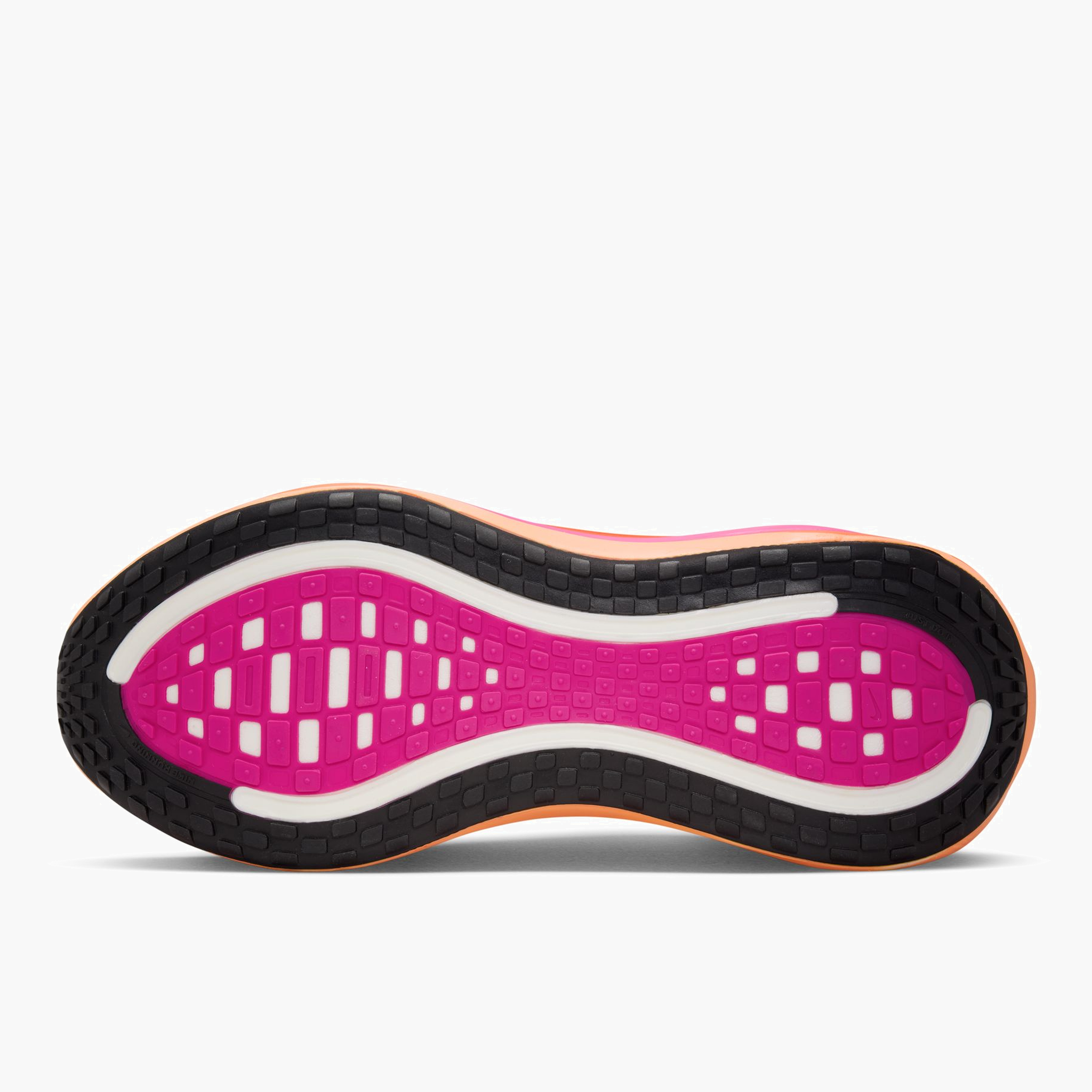 Sole angle shot of Women's Vomero Plus in White / Black-Fire Pink-Hyper Crimson