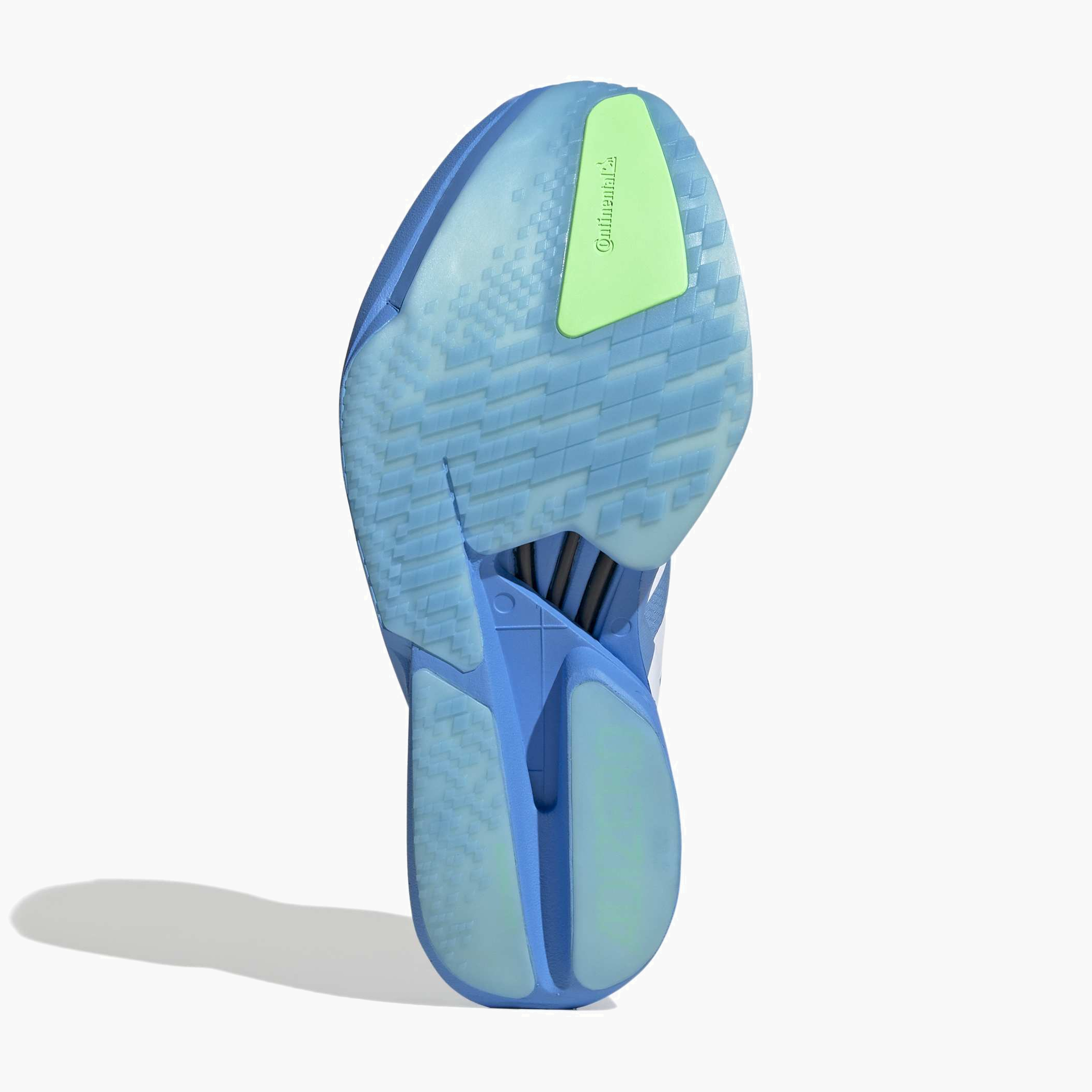 Sole angle shot of Women's Adios Pro 4 in Ftwwht / Ftwwht / Limbur