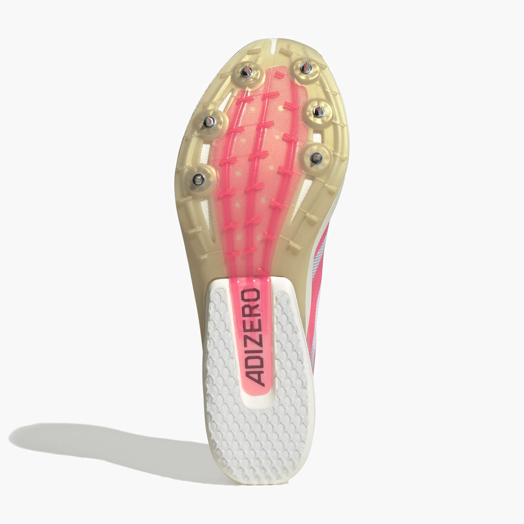 Sole angle shot of All Gender Avanti XC in Ftwwht / Soltur / Goldmt