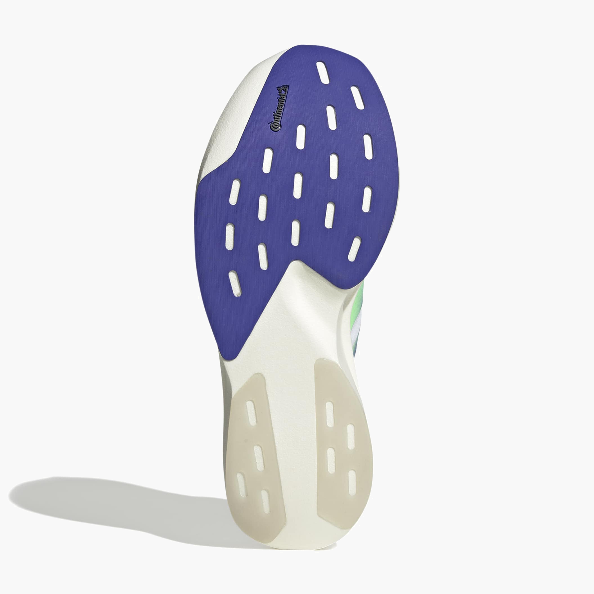Sole angle shot of Men's Evo SL Woven in Ftwr White / Beam Green / Core White