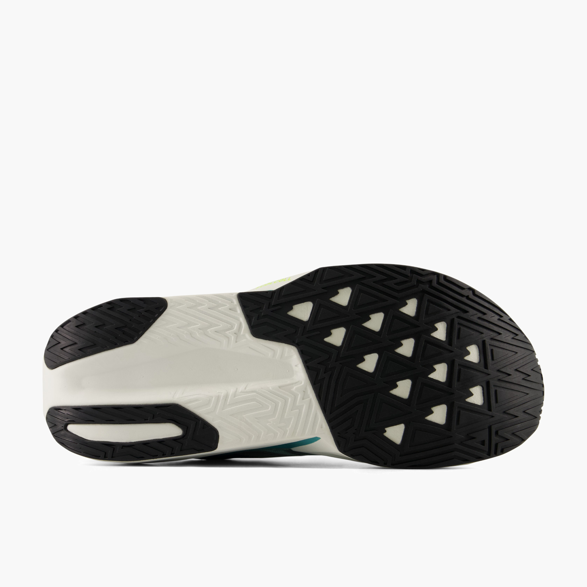 Sole angle shot of Men's FuelCell Rebel v5 in Medusagreen / Fadedteal