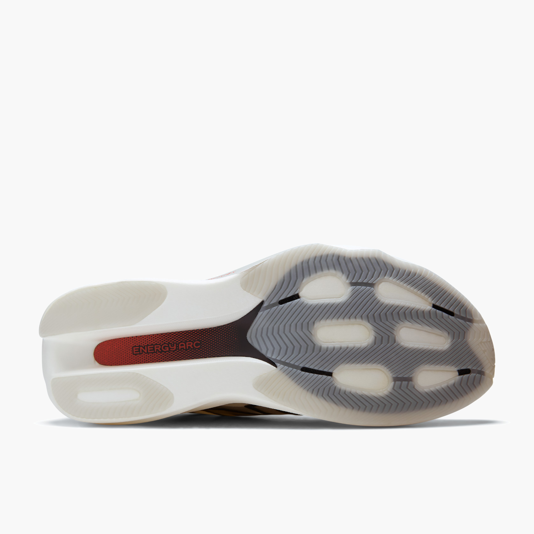 Sole angle shot of Men's Supercomp Rebel v1 in Angora / Slategrey
