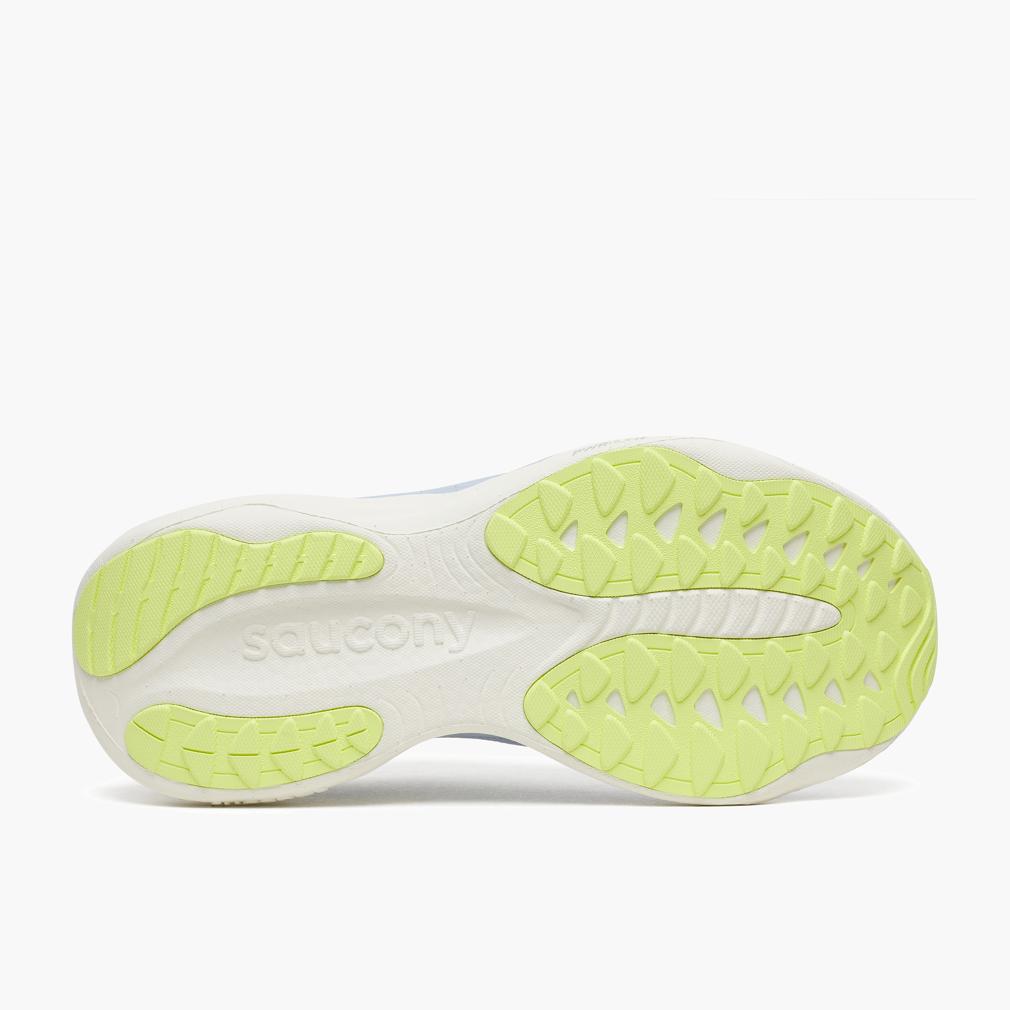 Sole angle shot of Women's Ride 19 in Skyward / Silv