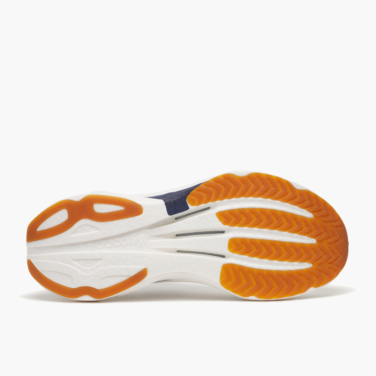 Sole angle shot of Men's Endorphin Speed 6 in White / Naval