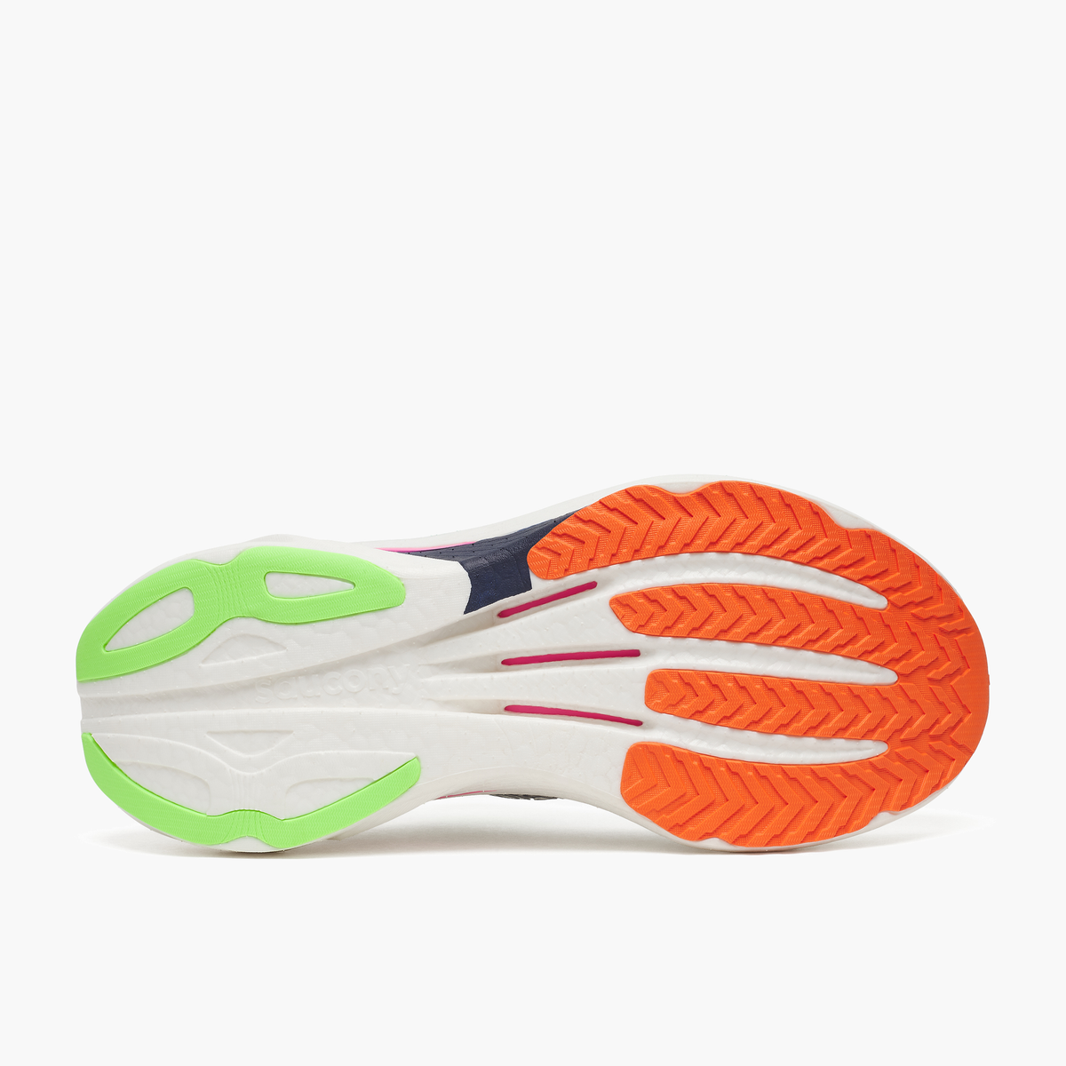 Sole angle shot of Women's Endorphin Speed 6 in White / Multi
