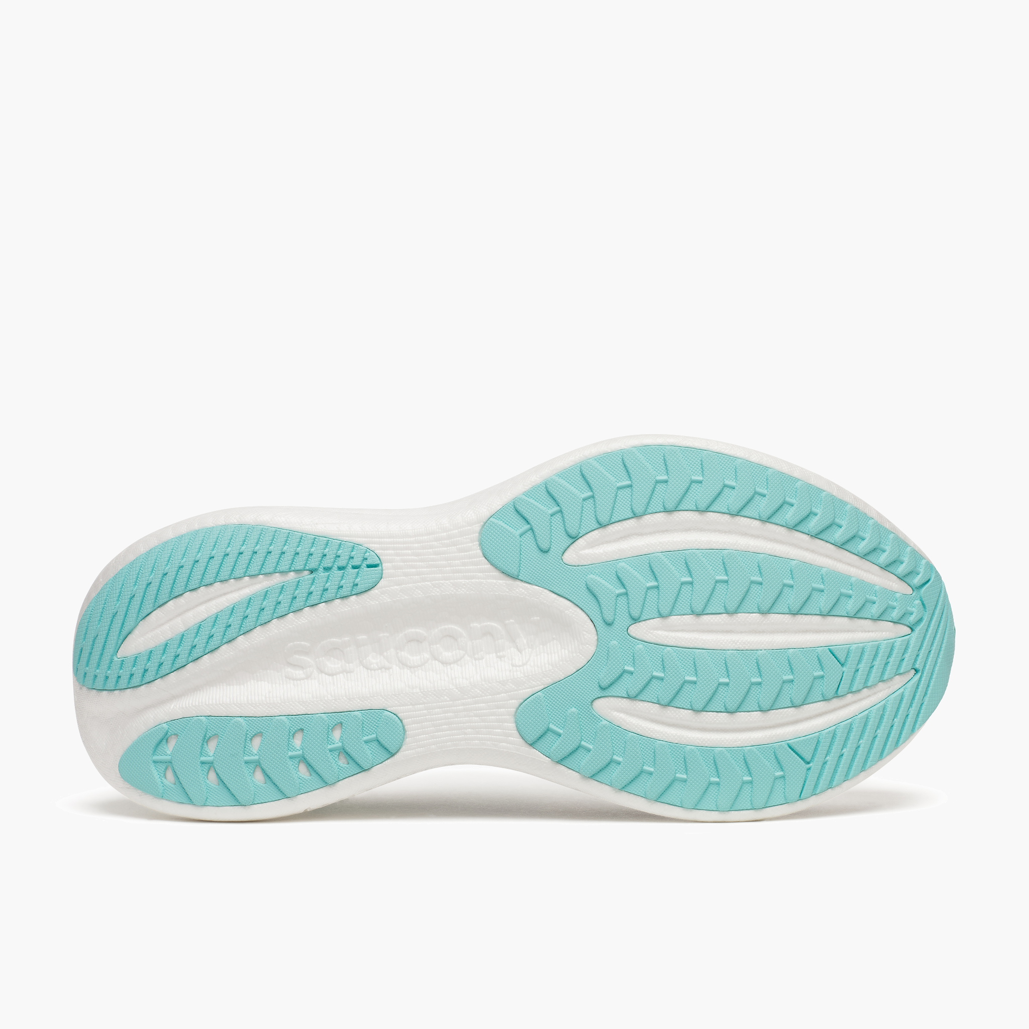 Sole angle shot of Women's Triumph 23 in White / Navy
