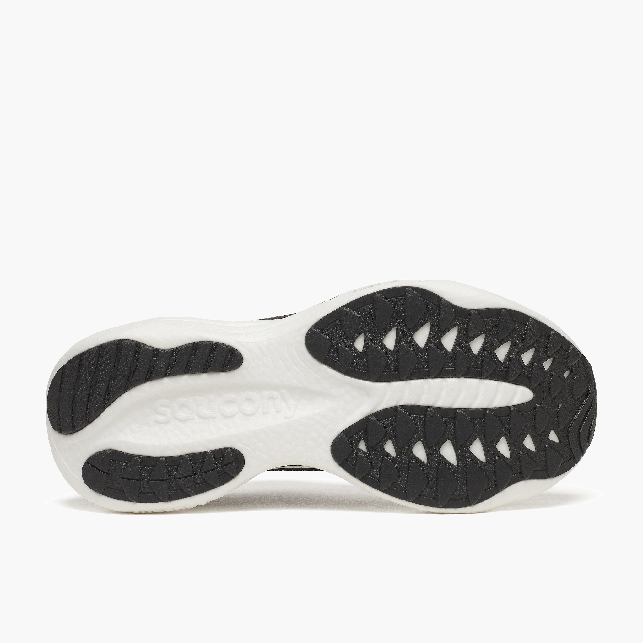 Sole angle shot of Women's Ride 19 in Black / Silver