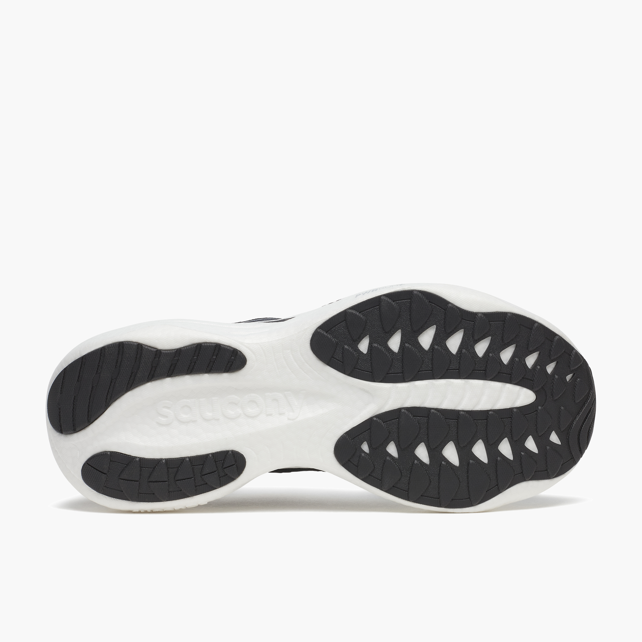 Sole angle shot of Men's Ride 19 in Black / Silver