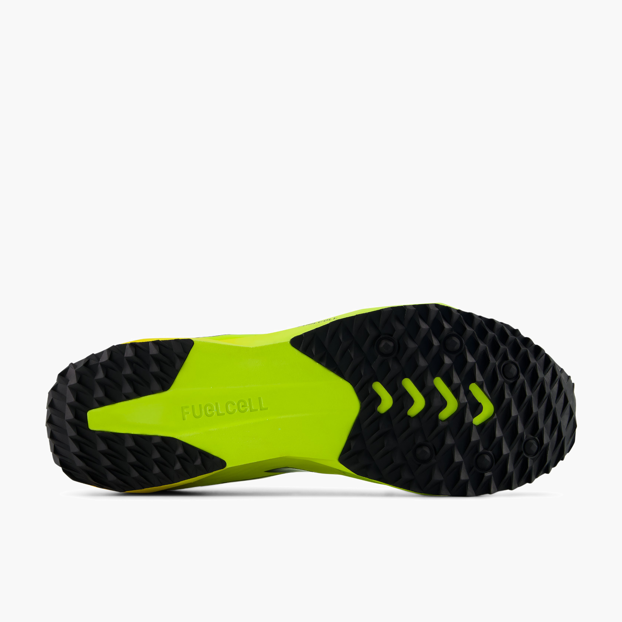 Sole angle shot of All Gender FuelCell XC7 v5 in Alkaline Green