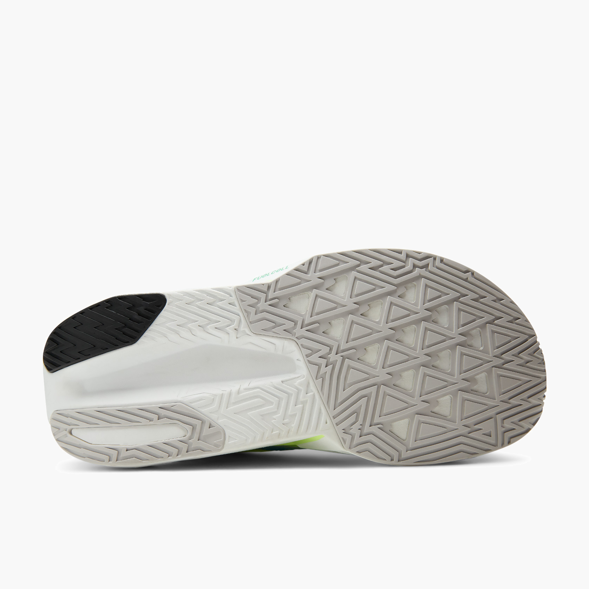 Sole angle shot of Women's FuelCell Rebel v5 in Afterglow / Deepend