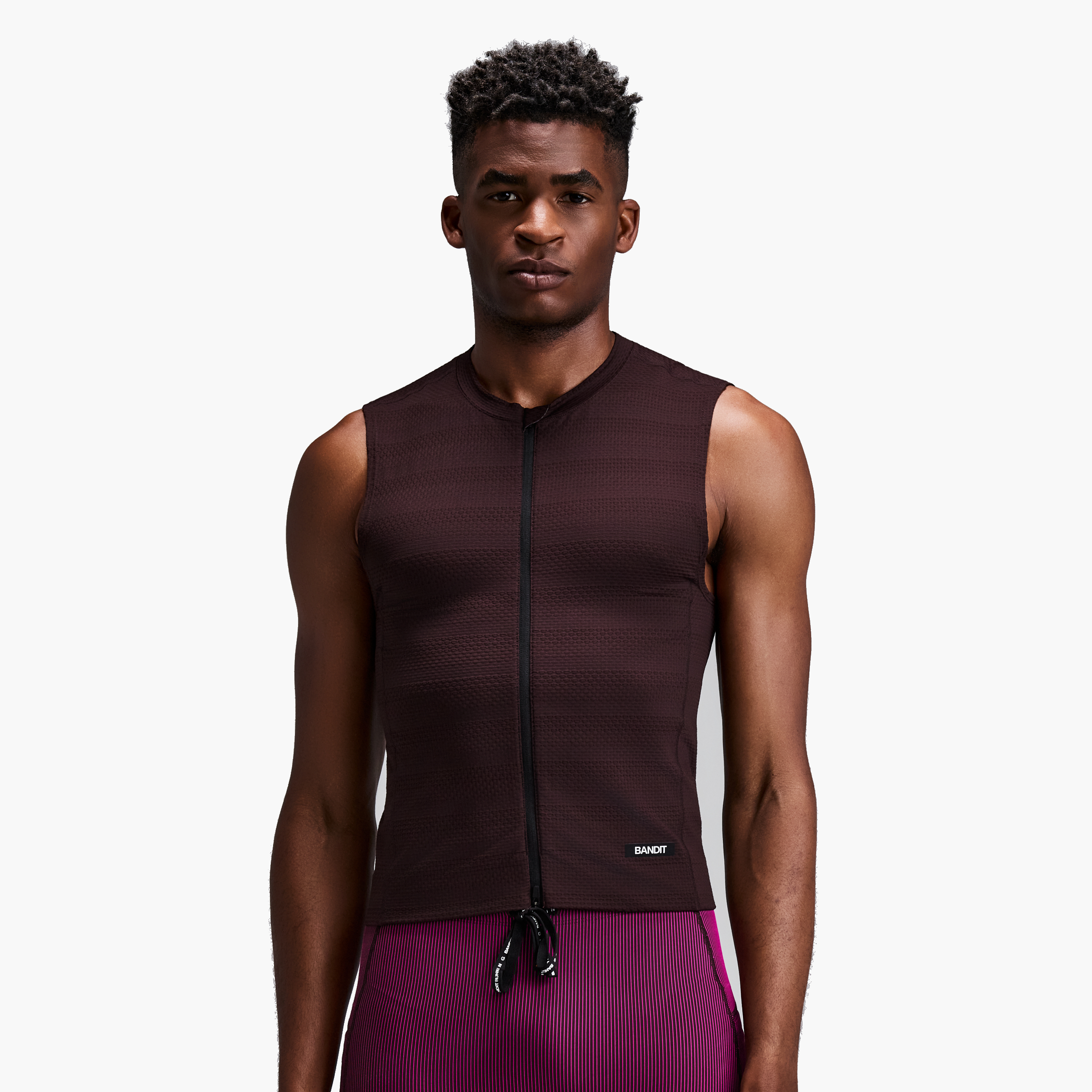 Men's AirKnit Distance Sleeveless Zip — Espresso — image 2