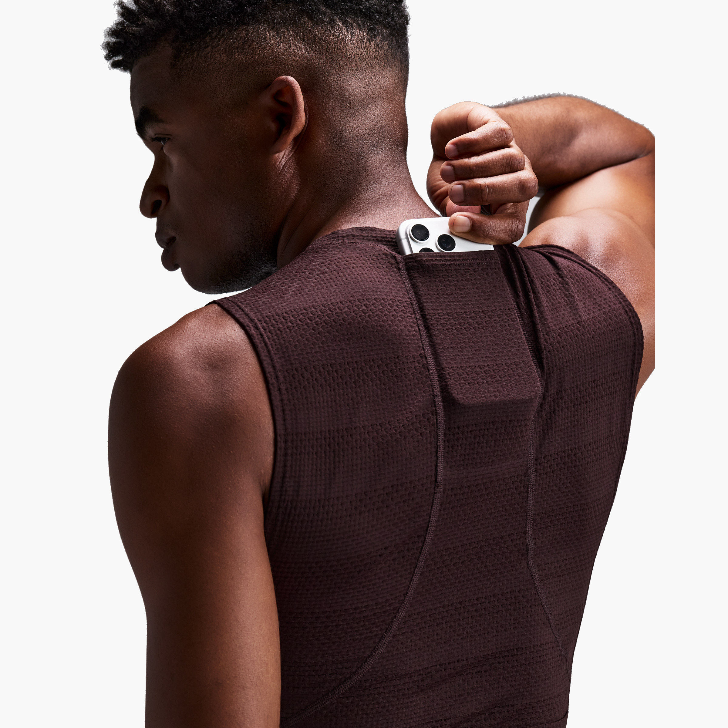 Men's AirKnit Distance Sleeveless Zip — Espresso — image 7