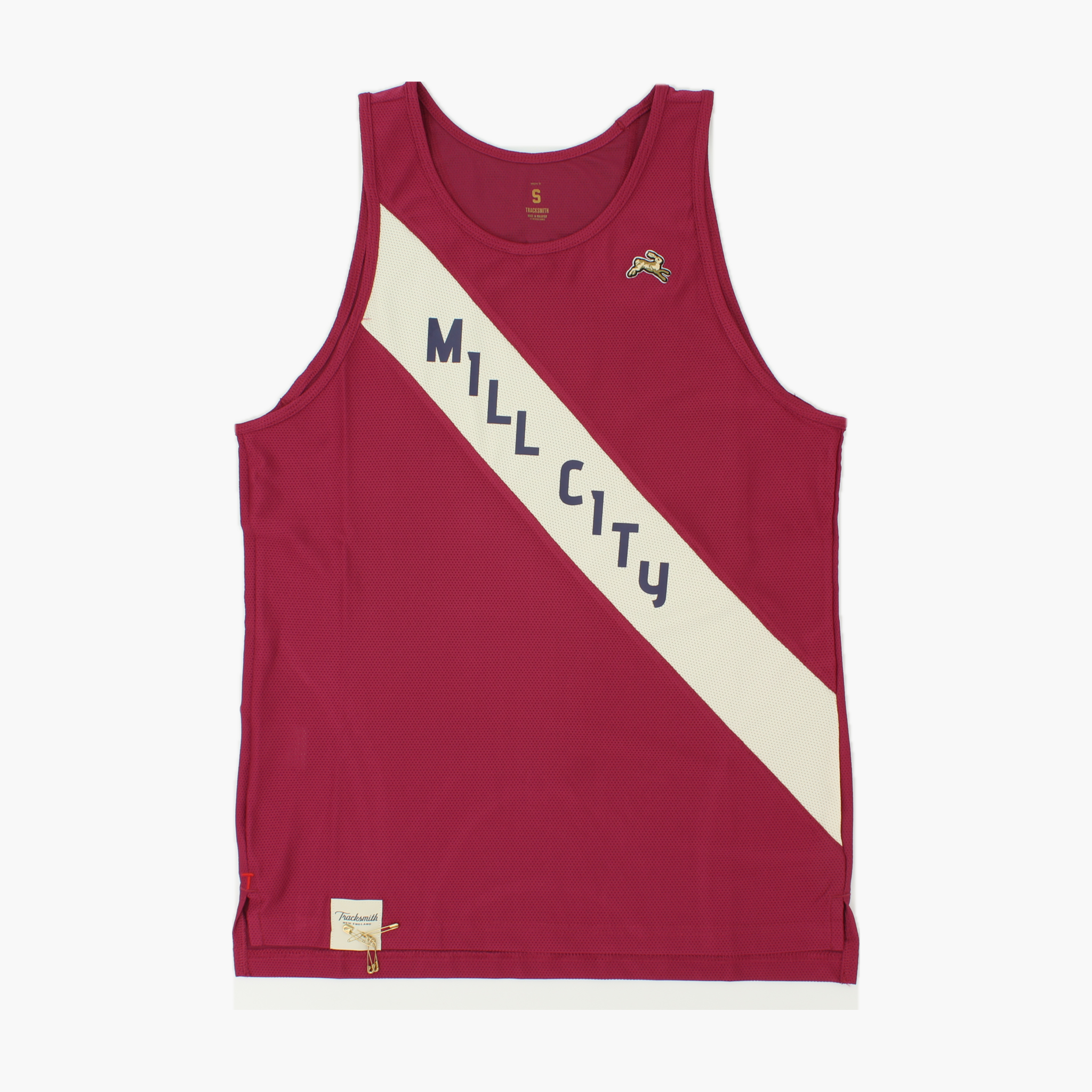 Men's Van Cortlandt Singlet — Flatlay 1 [MT214-RASPBERRYIVORY]