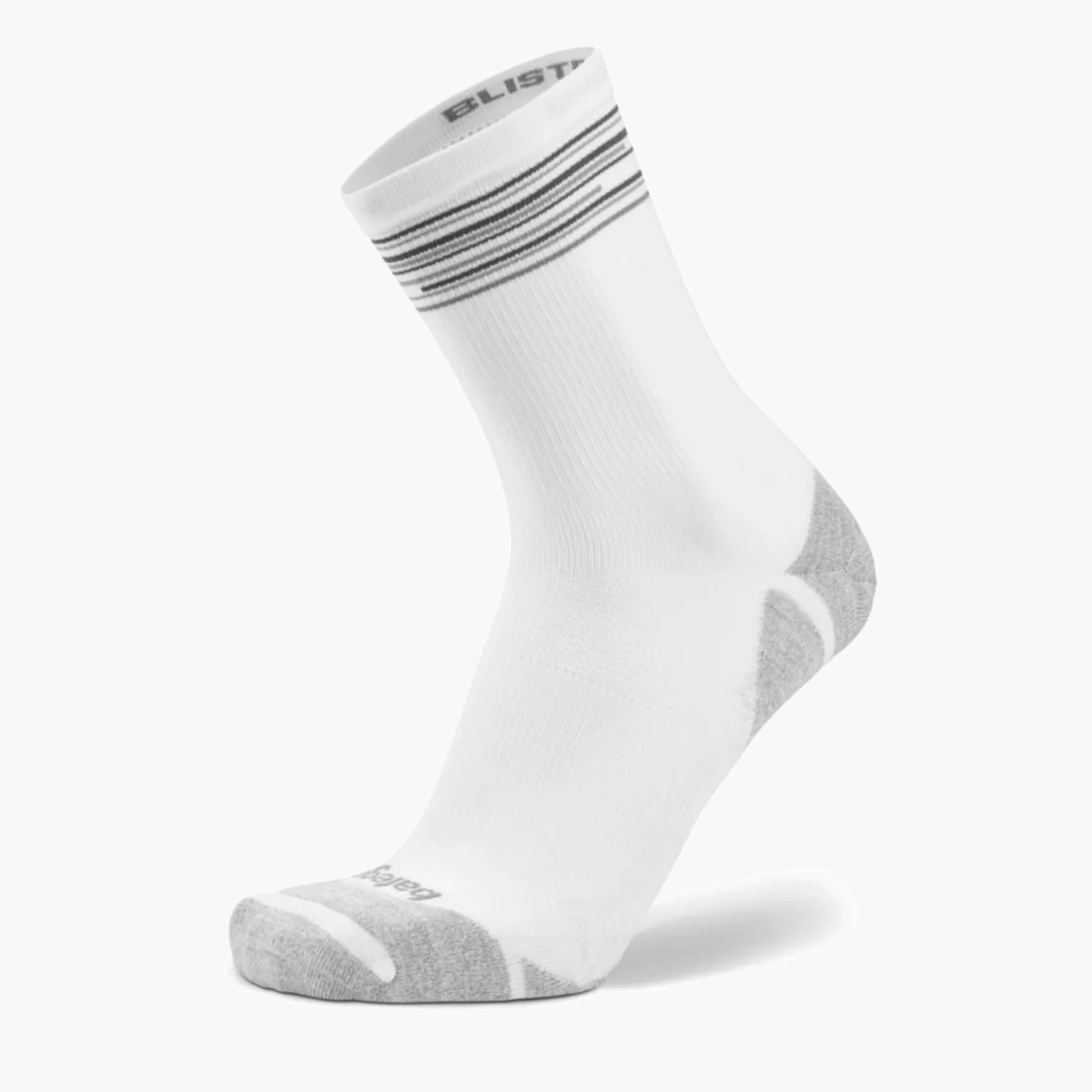 Blister Resist Light Mini Crew Socks in White - 2