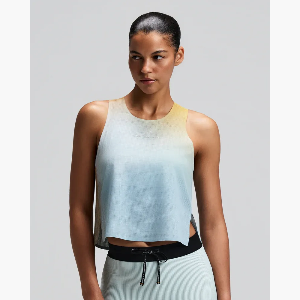 Women s CoolGrid Race Singlet in Lagoon Multi - 2