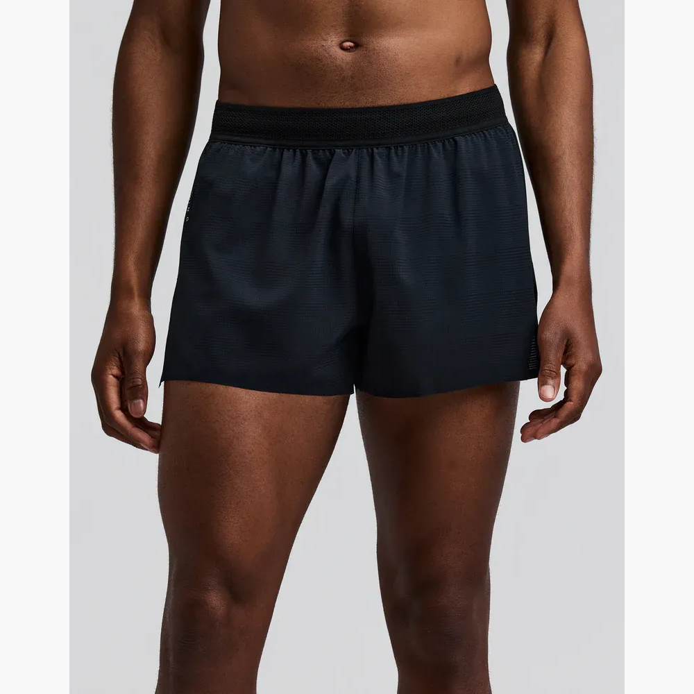 Men s CoolGrid Split Shorts 3 in Black - 2