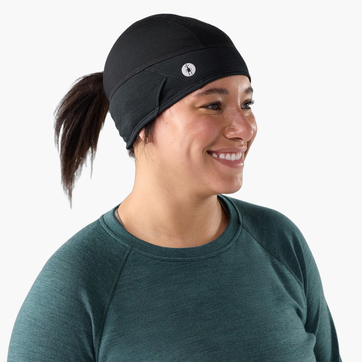 Active Fleece Ponytail Beanie — on-body source 3 [SW003272-001]