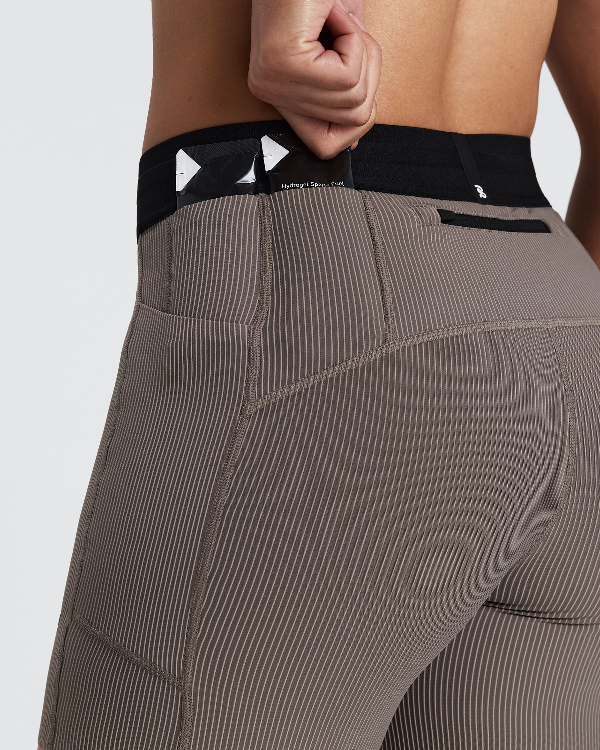 Women's Striped Cadence Compression Shorts 5" — Pocketing System