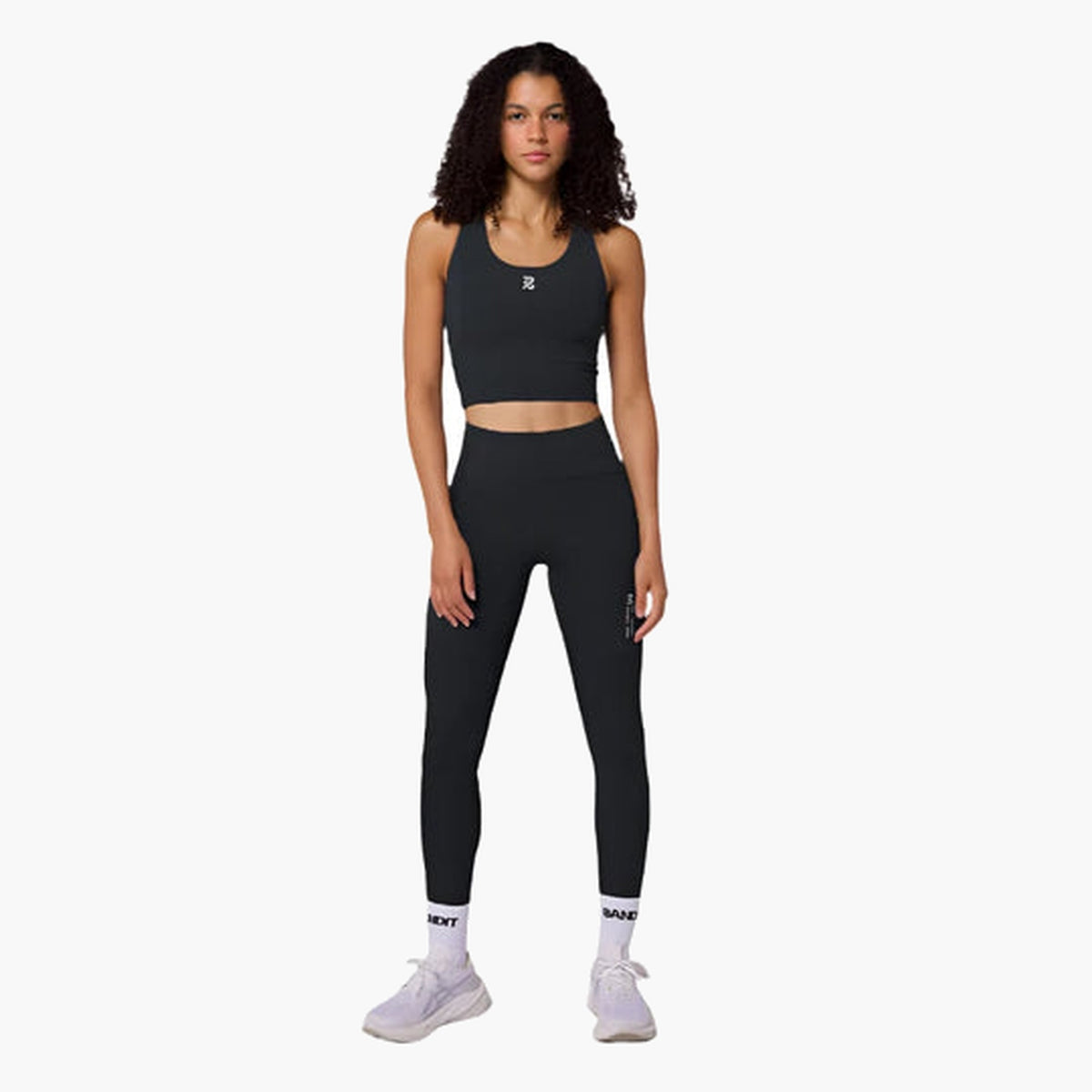 Women's Stamina Flatlock High Waist Leggings — on-body source 4 [WPLGP001FL24BB]