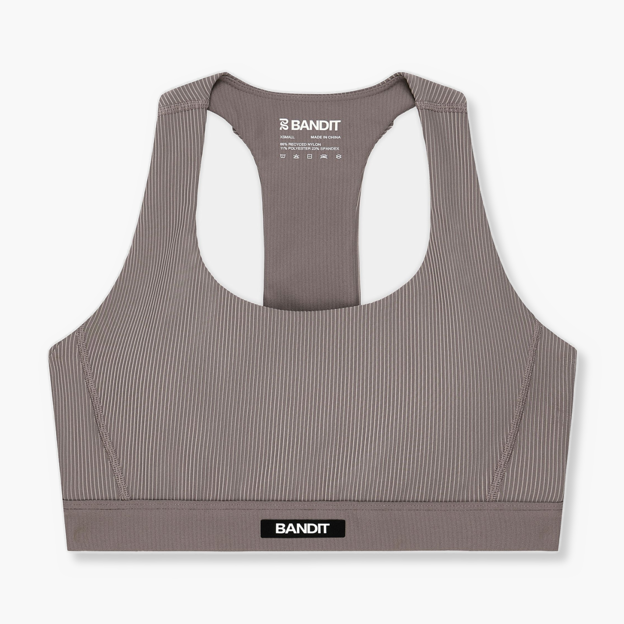 Women's Striped Cadence Scoop Neck T-Back Run Bra